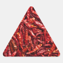 Chile seco pegatina de trianguladas