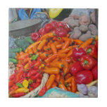 Chiles y más tejas  cerámicas