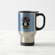 chillin del pingüino tazas