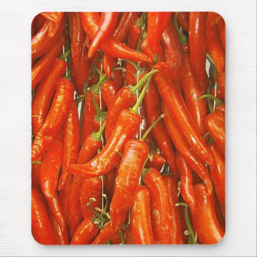 chillis rojos en mousepad de las secuencias alfombrilla de ratones