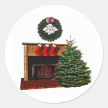 Chimenea de Las Vegas con el pegatina del navidad 