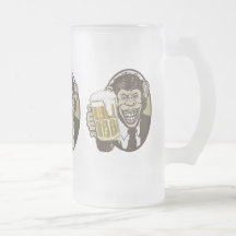 Chimpancé de la cerveza por los estudios de Mudge Tazas De Café