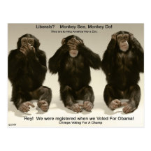 Chimpancés para un zoquete postal