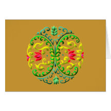 China Ornament Blumen flowers Grußkarten