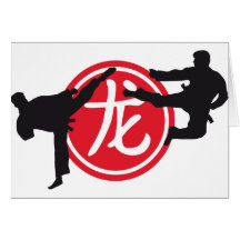 Chinese Sign Dragon Karate A 2c Grußkarte