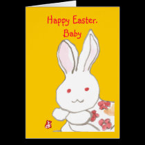chinesenewyearrabbit, Easter.Baby feliz tarjetas