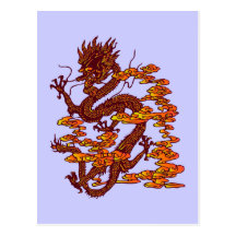 chinesischer Drache chinese dragon Postkarte