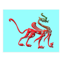 chinesischer Drache chinese dragon Postkarte