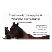 Chino tradicional y cura animal occidental tarjetas de negocios