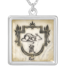 Chinois le Rat del zodiaque de Pendentif Collares Personalizados