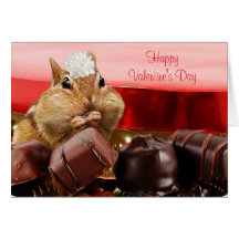 Chipmunk de la tarjeta del día de San Valentín