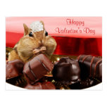 Chipmunk de la tarjeta del día de San Valentín tarjetas postales