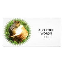 Chipmunk que dice tolerancia tarjeta con foto personalizada