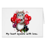 Chirrido con amor tarjetas