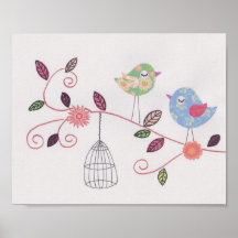 Chirridos del arte del collage del cuarto de niños impresiones