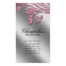 Chispa de plata rosada elegante Le de la tarjeta d