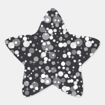 Chispas del negro calcomanías forma de estrellas personalizadas