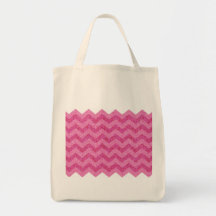 chispas rosadas del zigzag del galón del brillo bolsa de mano