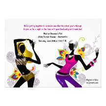 Chisporrotear la invitación de la noche del chica 