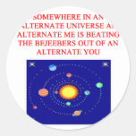 chiste alterno del phsics del universo etiqueta