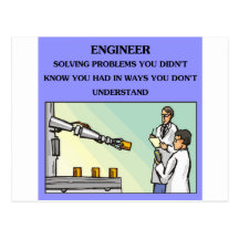 chiste de la ingeniería del ingeniero tarjeta postal