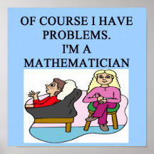 Chiste de la psicología de la MATEMÁTICAS Posters