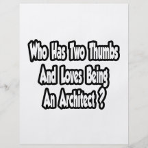 Chiste del arquitecto… dos pulgares tarjetón