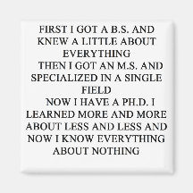 Chiste del PHD Imán Para Frigorífico