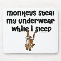 Chiste Mousepads del mono Tapetes De Ratones