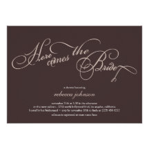 Chocholate Brown y moreno - ducha nupcial Anuncio Personalizado