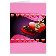 Chocolate Box.ai del corazón Tarjeta