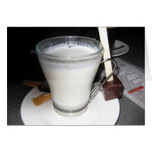 Chocolate caliente, tarjeta