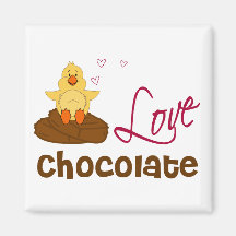 Chocolate del amor de los polluelos imán para frigorífico