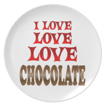 Chocolate del amor del amor plato