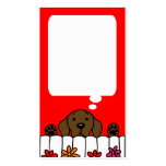 Chocolate Labrador que le mira tarjeta del mensaje Tarjetas De Visita