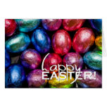 Chocolates felices de la hoja de Pascua tarjetas