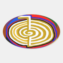 CHOKURAY REIKIHEALINGSYMBOL QUE CURA CALCOMANIA DE OVAL PERSONALIZADAS