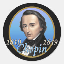 Chopin Pegatinas Redondas