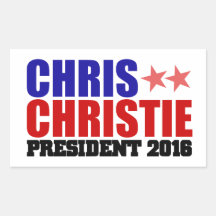 Chris Christie para el pegatina 2016 del president