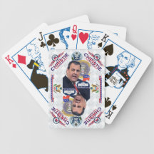 Chris Christie para el presidente naipes Baraja