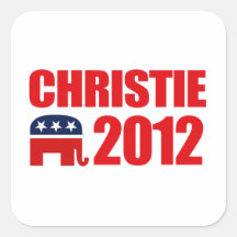 CHRISTIE 2012 CALCOMANIA CUADRADA PERSONALIZADA