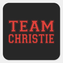 CHRISTIE DEL EQUIPO CALCOMANÍA CUADRADASE