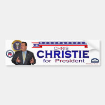Christie para el presidente pegatina para el parac pegatina de parachoque