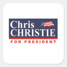 CHRISTIE PARA EL PRESIDENTE (PROHIBICIÓN CALCOMANÍA CUADRADA PERSONALIZADA