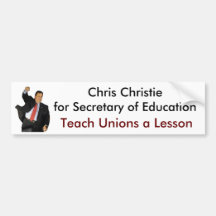 Christie para la secretaria de la educación etiqueta de parachoque