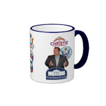 Christie para presidente Ringer Mug Tazas