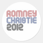CHRISTIE VP DISCO.png de ROMNEY Pegatina Redonda