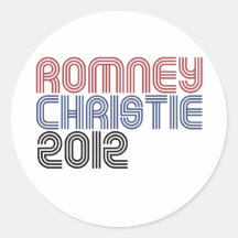 CHRISTIE VP DISCO.png de ROMNEY Pegatina Redonda