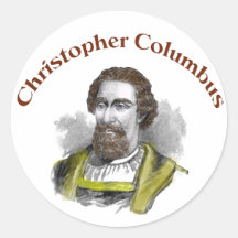 Christoper Columbus Etiqueta Redonda