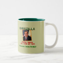 ChrisZILLA - taza fuerte de Gov. Chris Christie